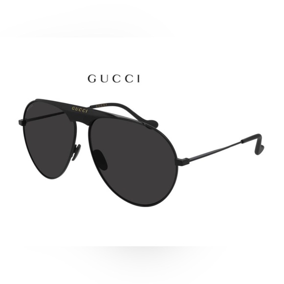 Gucci Black Aviator Sunglasses